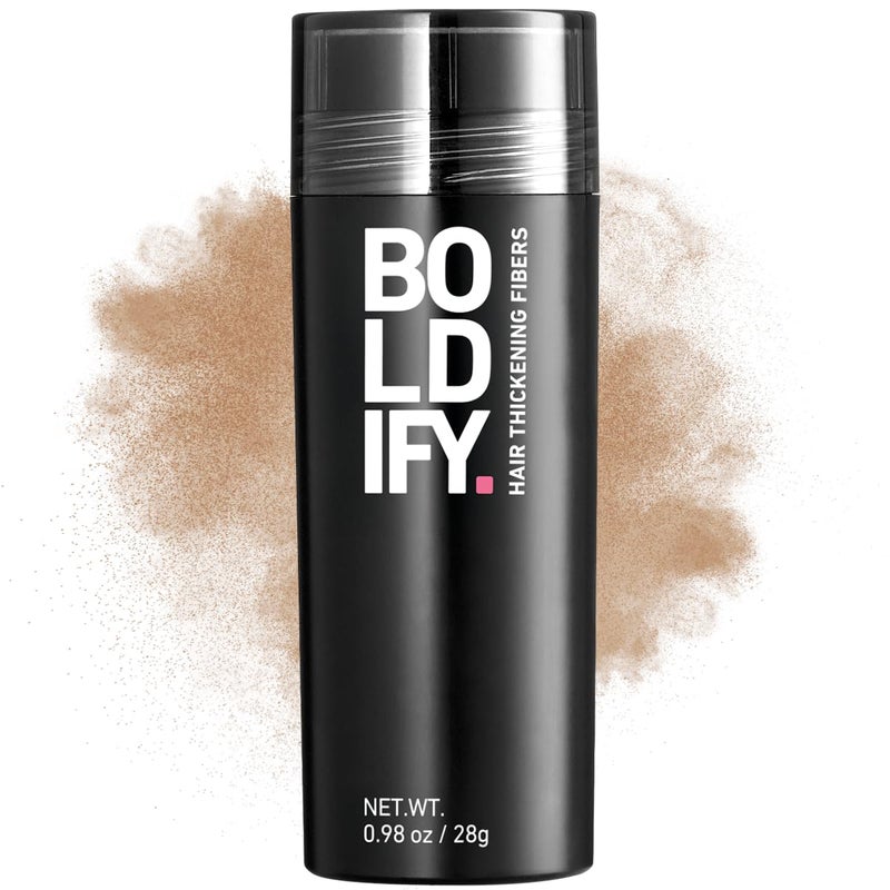 BOLDIFY Hair Fibers 28g  Fill In Thinning and Fine Hair for an Instantly Fuller Thicker Look  14 Shades for Women  Men  Medium Blonde